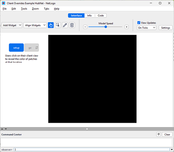 Client Overrides Example HubNet